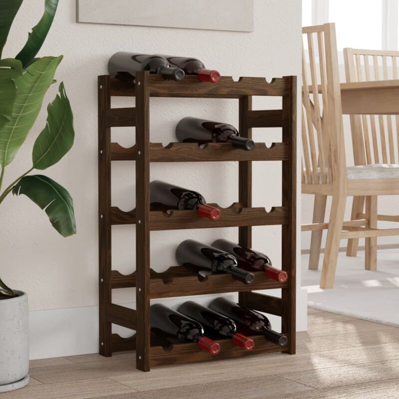 foto del prodotto prolenta premium furniture limited portabottiglie per 20 bottiglie marrone legno