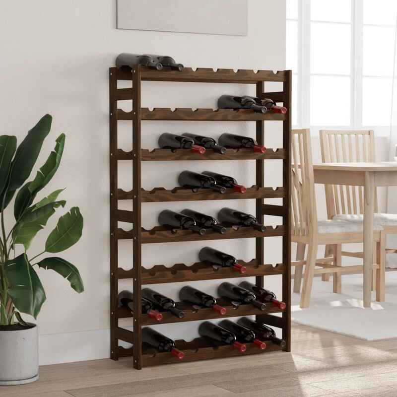 foto del prodotto prolenta premium furniture limited portabottiglie per 56 bottiglie marrone legno