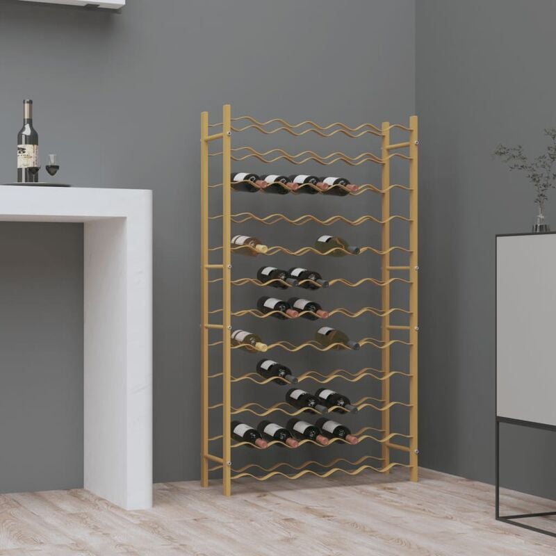 foto del prodotto prolenta premium furniture limited portabottiglie per 72 bottiglie metallo oro