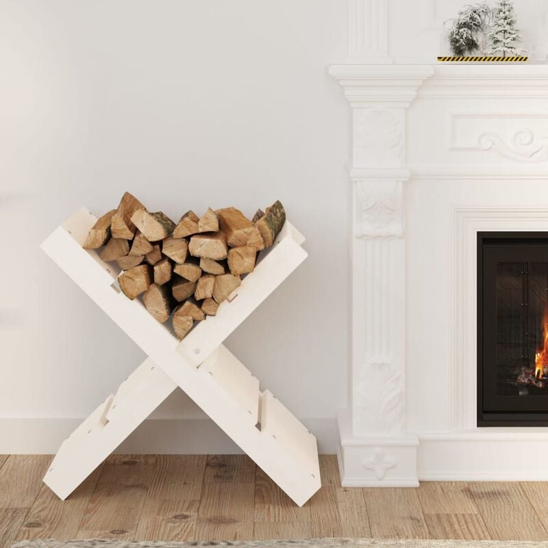 foto del prodotto prolenta premium furniture limited portaceppi bianco 47x39,5x48 cm in legno