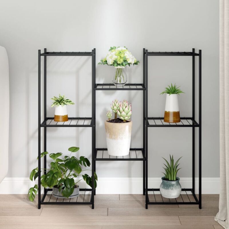 foto del prodotto prolenta premium furniture limited portafiori 83x25x80 cm nero in ferro