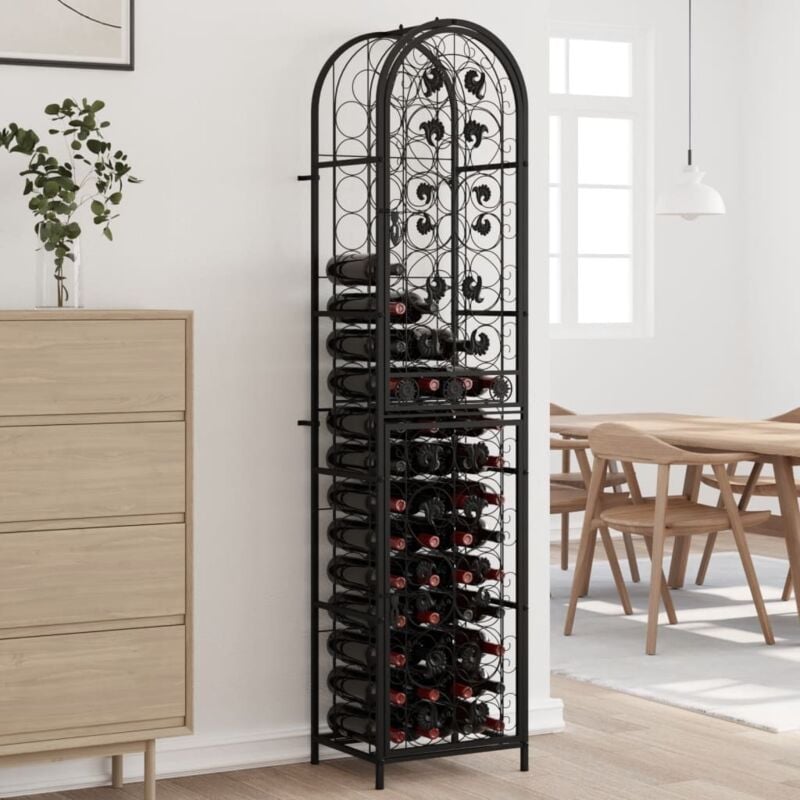 foto del prodotto prolenta premium furniture limited portavini da 73 bottiglie nero 45x36x200cm in
