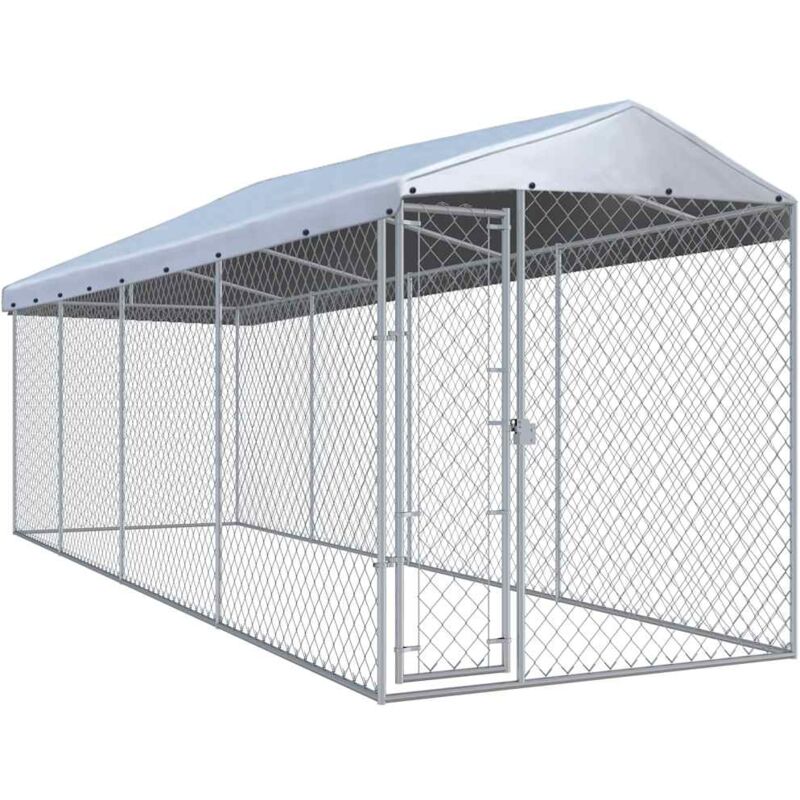 foto del prodotto prolenta premium furniture limited recinzione per cani da esterno con tetto
