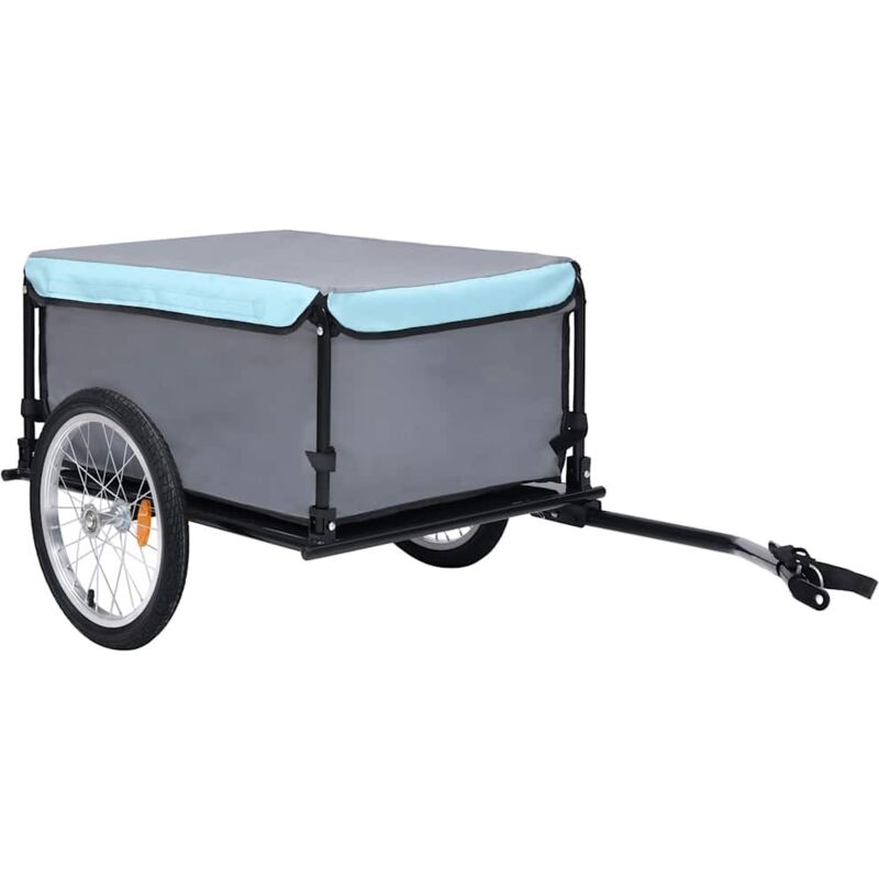 foto del prodotto prolenta premium furniture limited rimorchio da bici nero e blu 65 kg