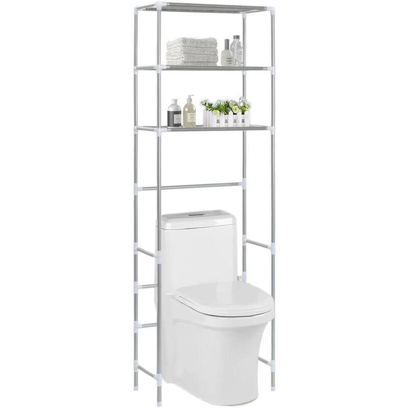 foto del prodotto prolenta premium furniture limited scaffale per bagno con 3 ripiani argento