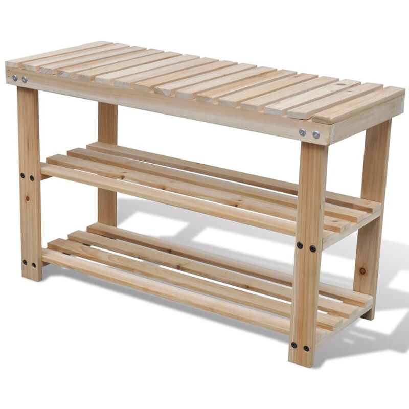 foto del prodotto prolenta premium furniture limited scarpiera 2 in 1 con panca in legno massello