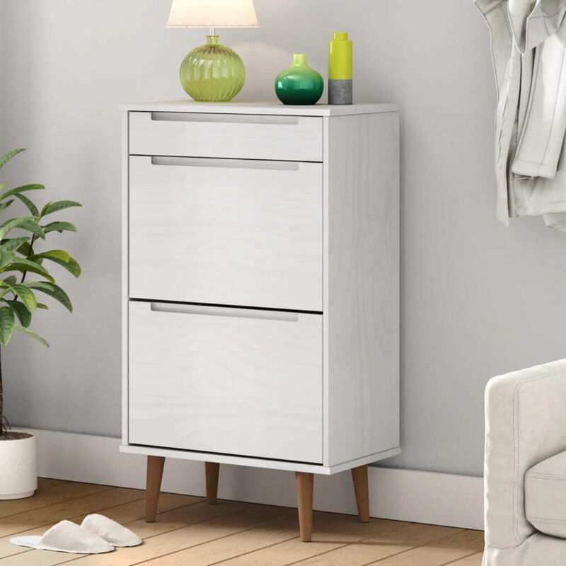 foto del prodotto prolenta premium furniture limited scarpiera molde bianca 59,5x35x103 cm in