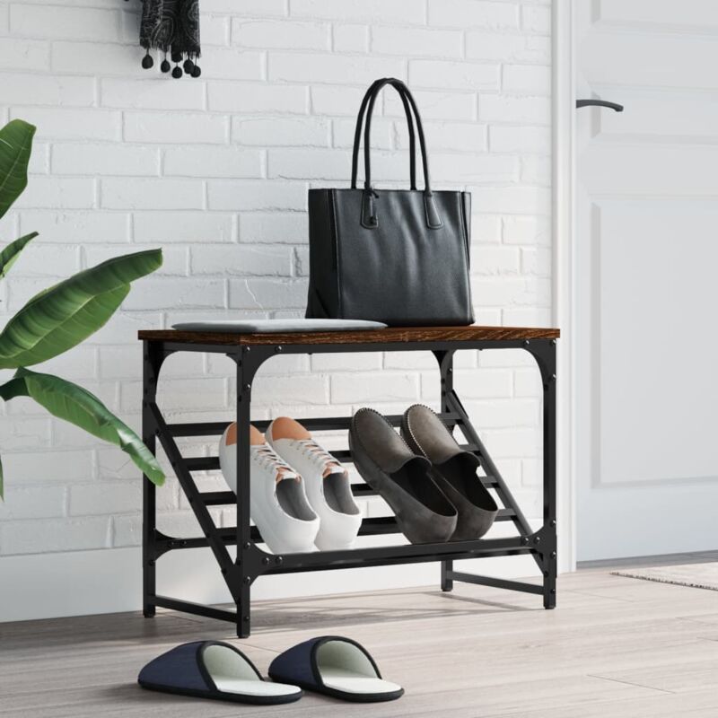 foto del prodotto prolenta premium furniture limited scarpiera rovere marrone 60x30x45 cm in legno