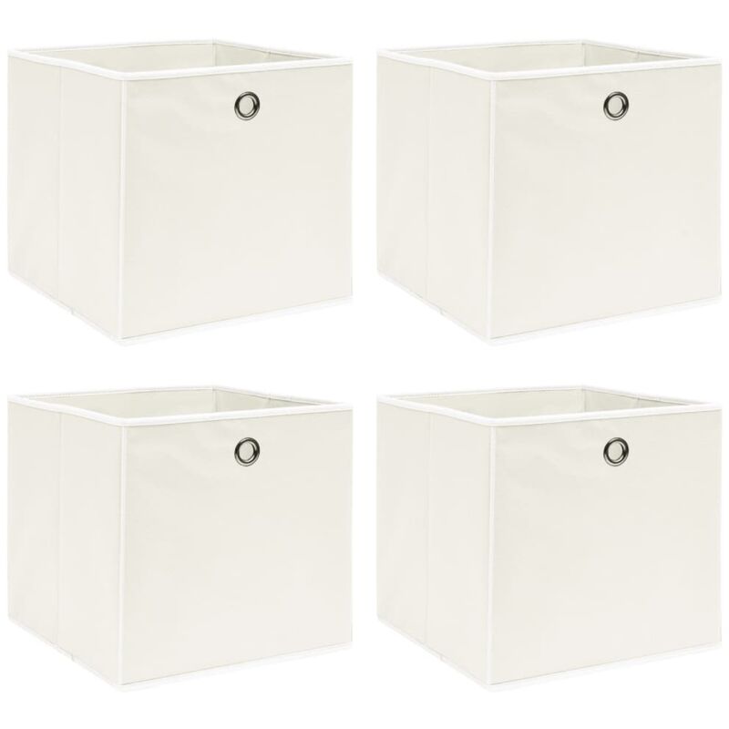 foto del prodotto prolenta premium furniture limited scatole portaoggetti 4pz bianche 32x32x32 cm