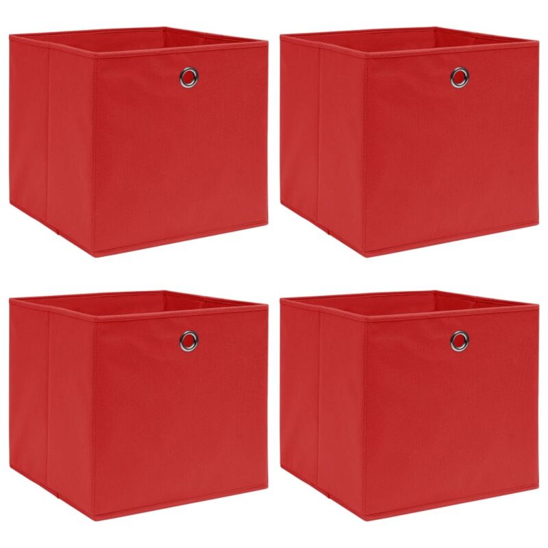foto del prodotto prolenta premium furniture limited scatole portaoggetti 4pz rosse 32x32x32 cm