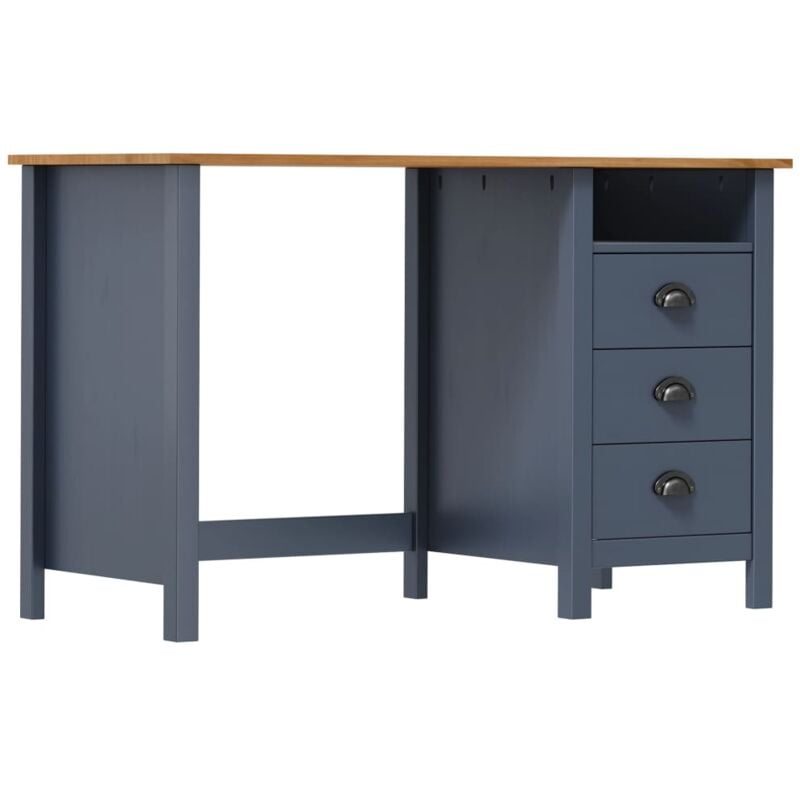 foto del prodotto prolenta premium furniture limited scrivania hill 3 cassetti grigia 120x50x74 cm