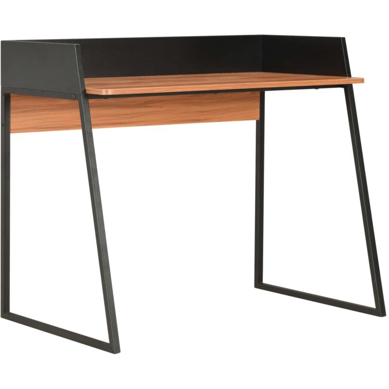 foto del prodotto prolenta premium furniture limited scrivania nera e marrone 90x60x88 cm