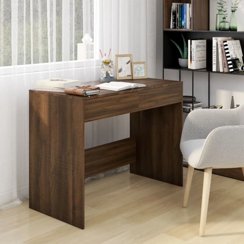 foto del prodotto prolenta premium furniture limited scrivania rovere marrone 101x50x76,5 cm in