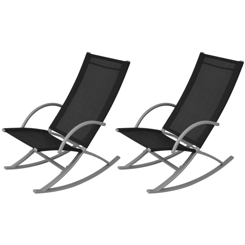 foto del prodotto prolenta premium furniture limited sedie a dondolo da giardino 2 pz in acciaio e