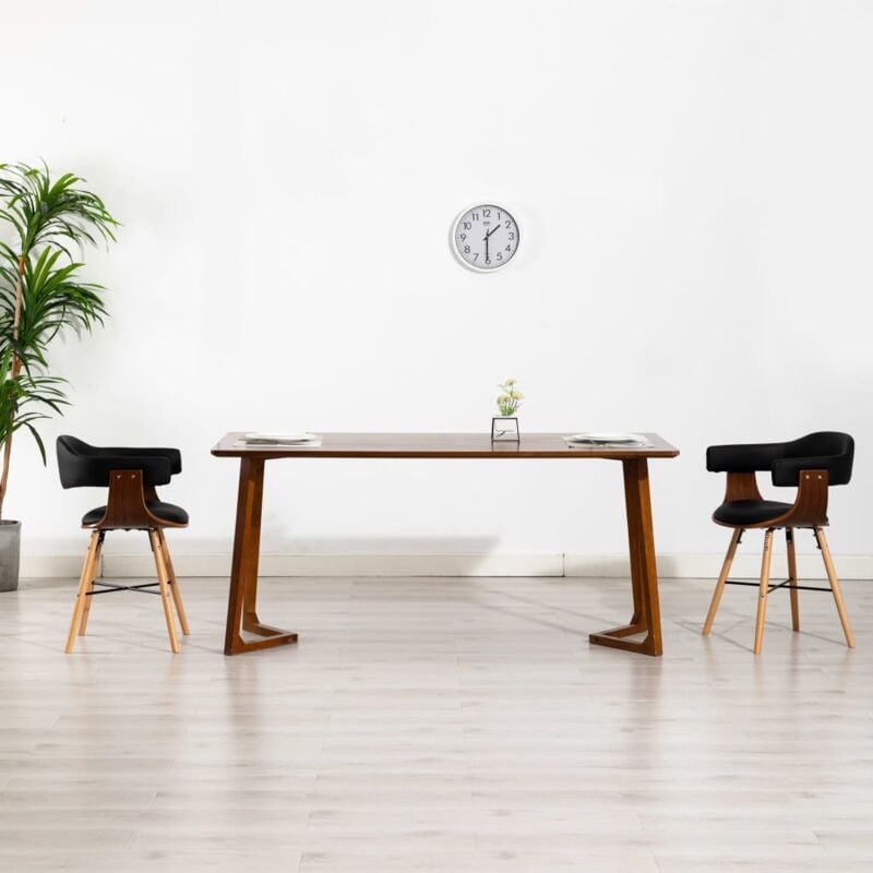 foto del prodotto prolenta premium furniture limited sedie da pranzo 2 pz nere in similpelle e