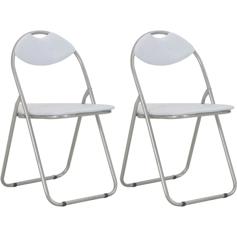 foto del prodotto prolenta premium furniture limited sedie da pranzo pieghevoli 2 pz bianche in