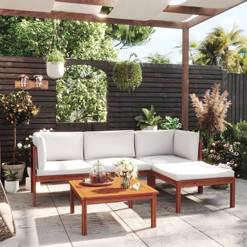 foto del prodotto prolenta premium furniture limited set da giardino 5 pezzi con cuscini in legno