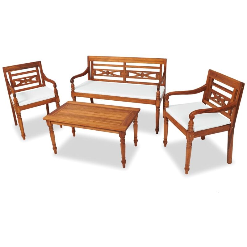 foto del prodotto prolenta premium furniture limited set da pranzo da giardino 4 pz con cuscini in