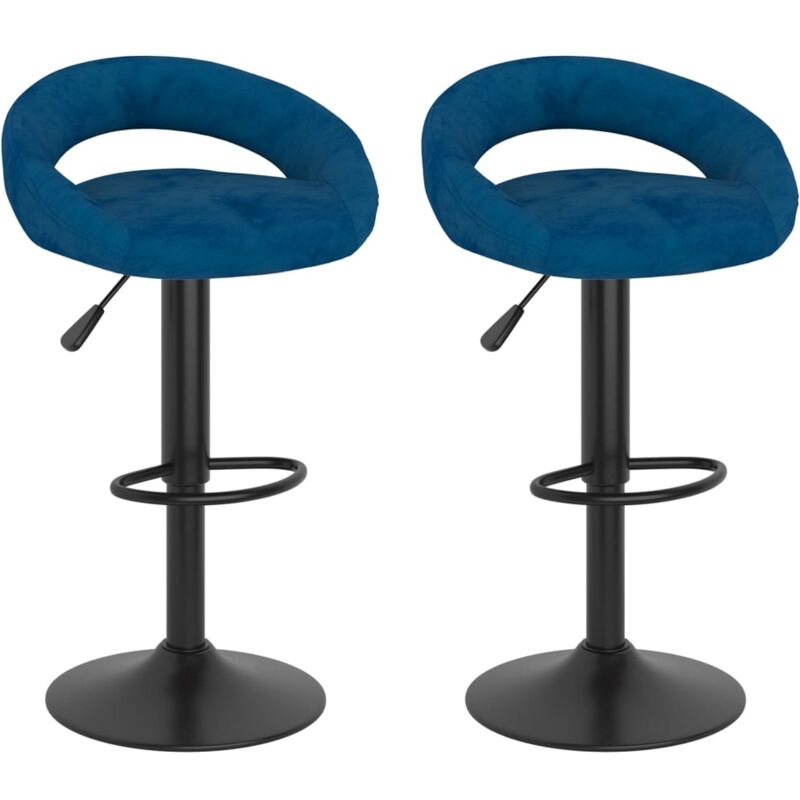 foto del prodotto prolenta premium - furniture limited - sgabelli da bar 2 pz blu in velluto