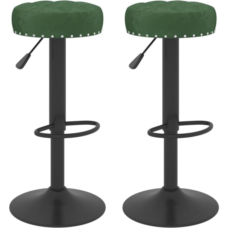 foto del prodotto prolenta premium furniture limited sgabelli da bar 2 pz verde scuro in velluto