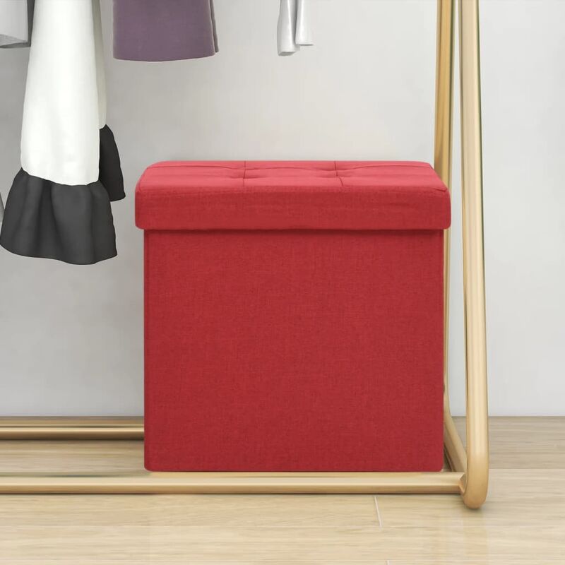 foto del prodotto prolenta premium furniture limited sgabello con contenitore pieghevole rosso