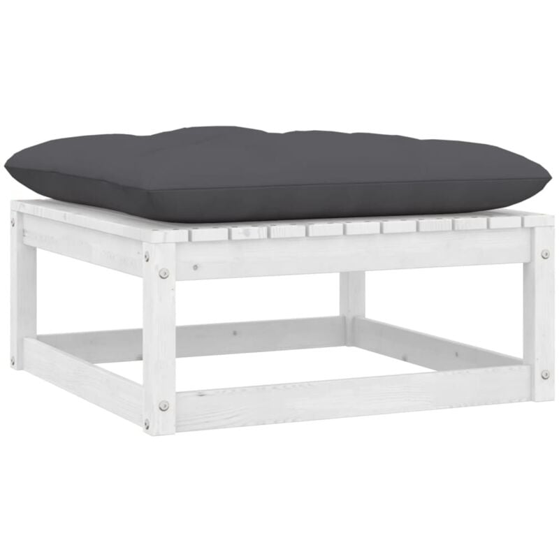 foto del prodotto prolenta premium furniture limited sgabello da giardino bianco con cuscino in