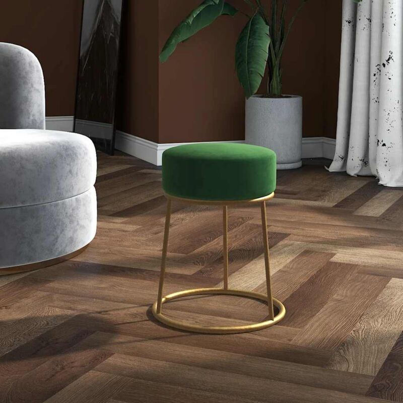 foto del prodotto prolenta premium furniture limited sgabello rotondo verde in velluto