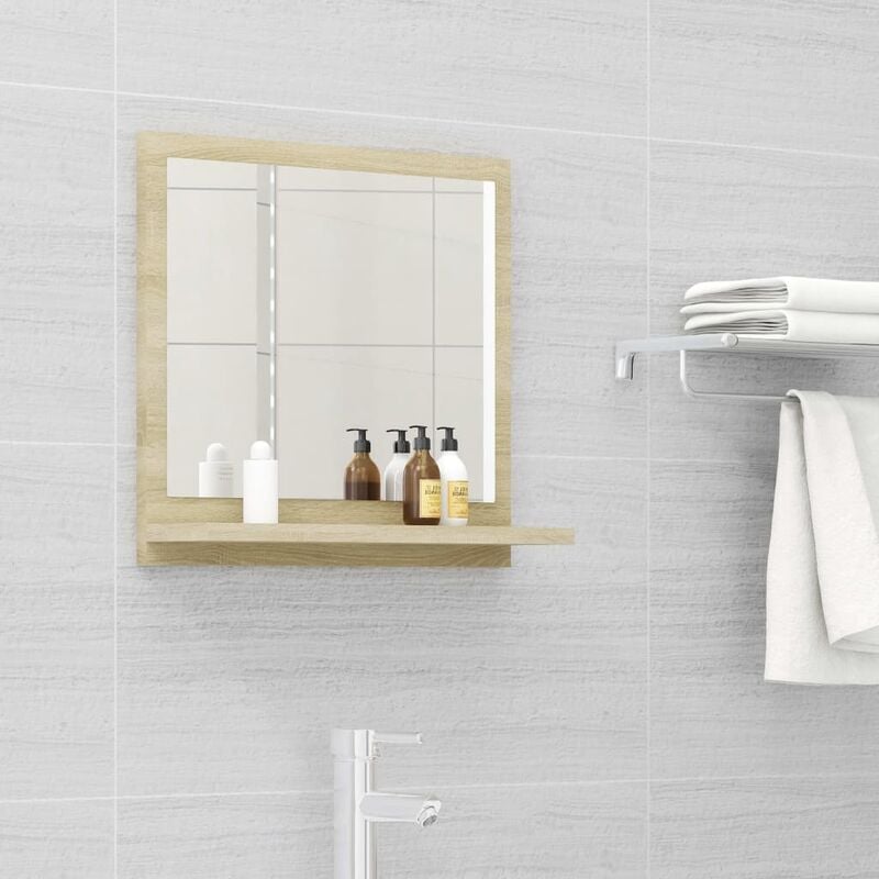 foto del prodotto prolenta premium furniture limited specchio da bagno rovere sonoma 40x10,5x37 cm