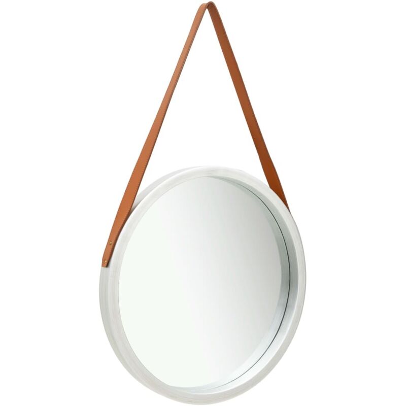 foto del prodotto prolenta premium furniture limited specchio da parete con cinghia 50 cm argento