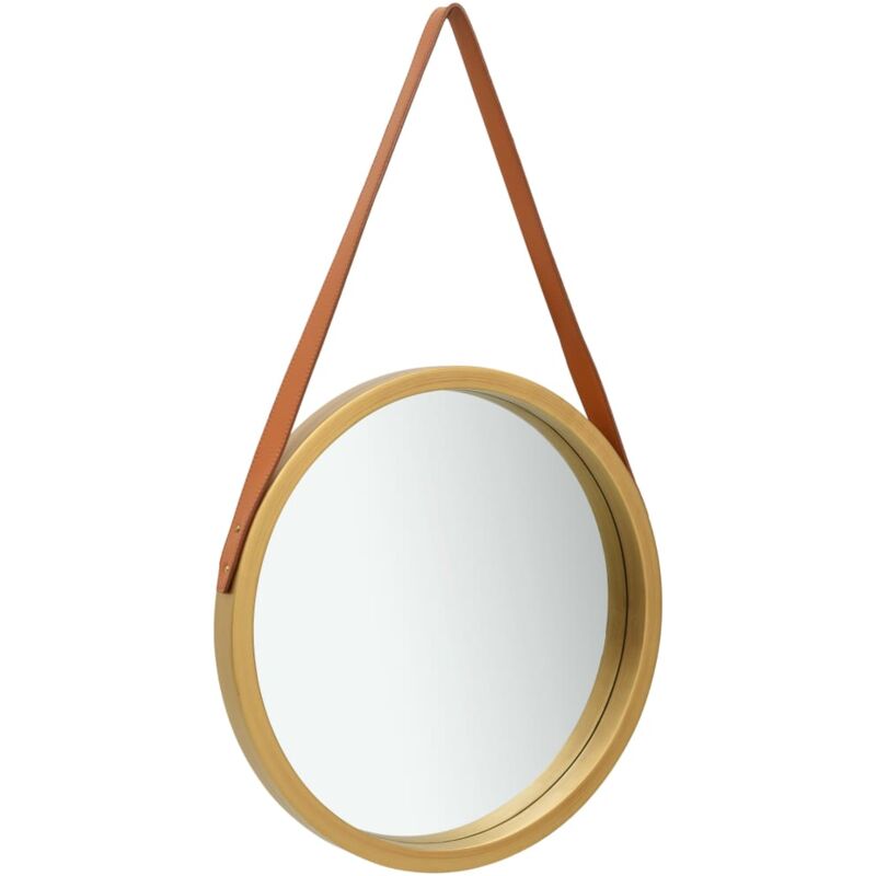 foto del prodotto prolenta premium furniture limited specchio da parete con cinghia 50 cm oro
