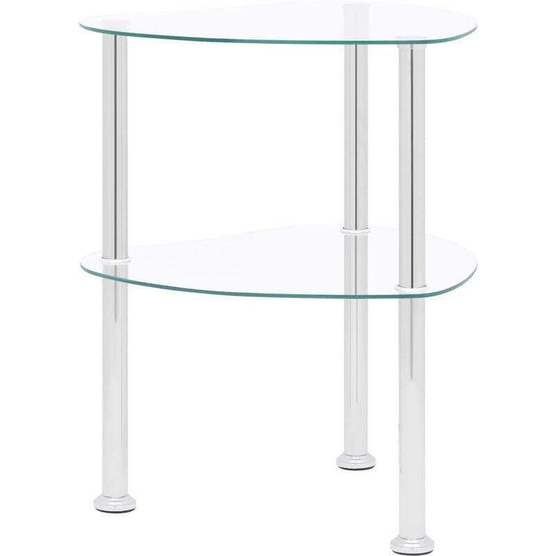 foto del prodotto prolenta premium furniture limited tavolino a 2 livelli trasparente 38x38x50 cm