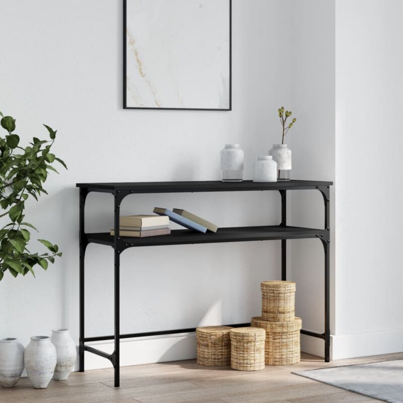 foto del prodotto prolenta premium furniture limited tavolino consolle nero 100x35,5x75 cm in