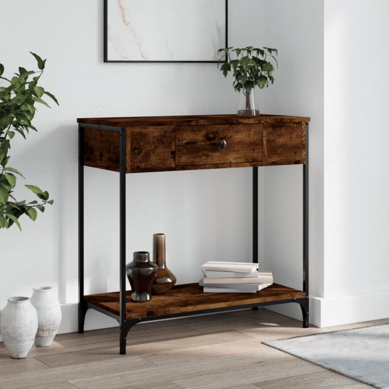 foto del prodotto prolenta premium furniture limited tavolino consolle rovere fumo 75x34,5x75cm