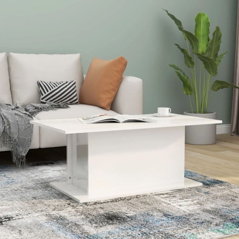 foto del prodotto prolenta premium furniture limited tavolino da salotto bianco lucido 102x55,5x40