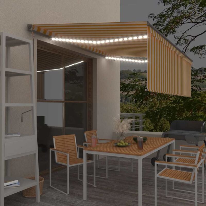 foto del prodotto prolenta premium - furniture limited - tenda automatica con sensore vento led 4x3 m