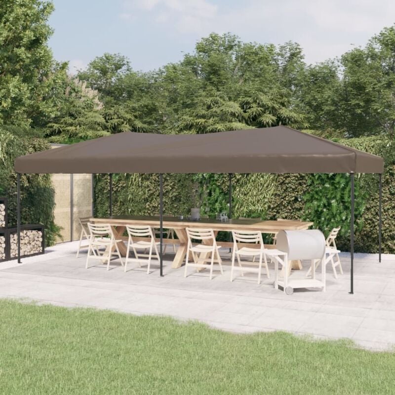 foto del prodotto prolenta premium furniture limited tenda per feste pieghevole tortora 3x6 m