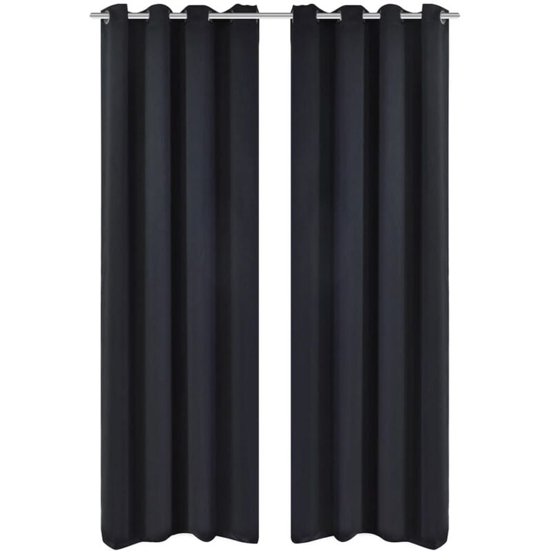 immagine 0 del prodotto prolenta premium tenda termica oscurante foderata nera blackout 135 x 245 cm 2 pz