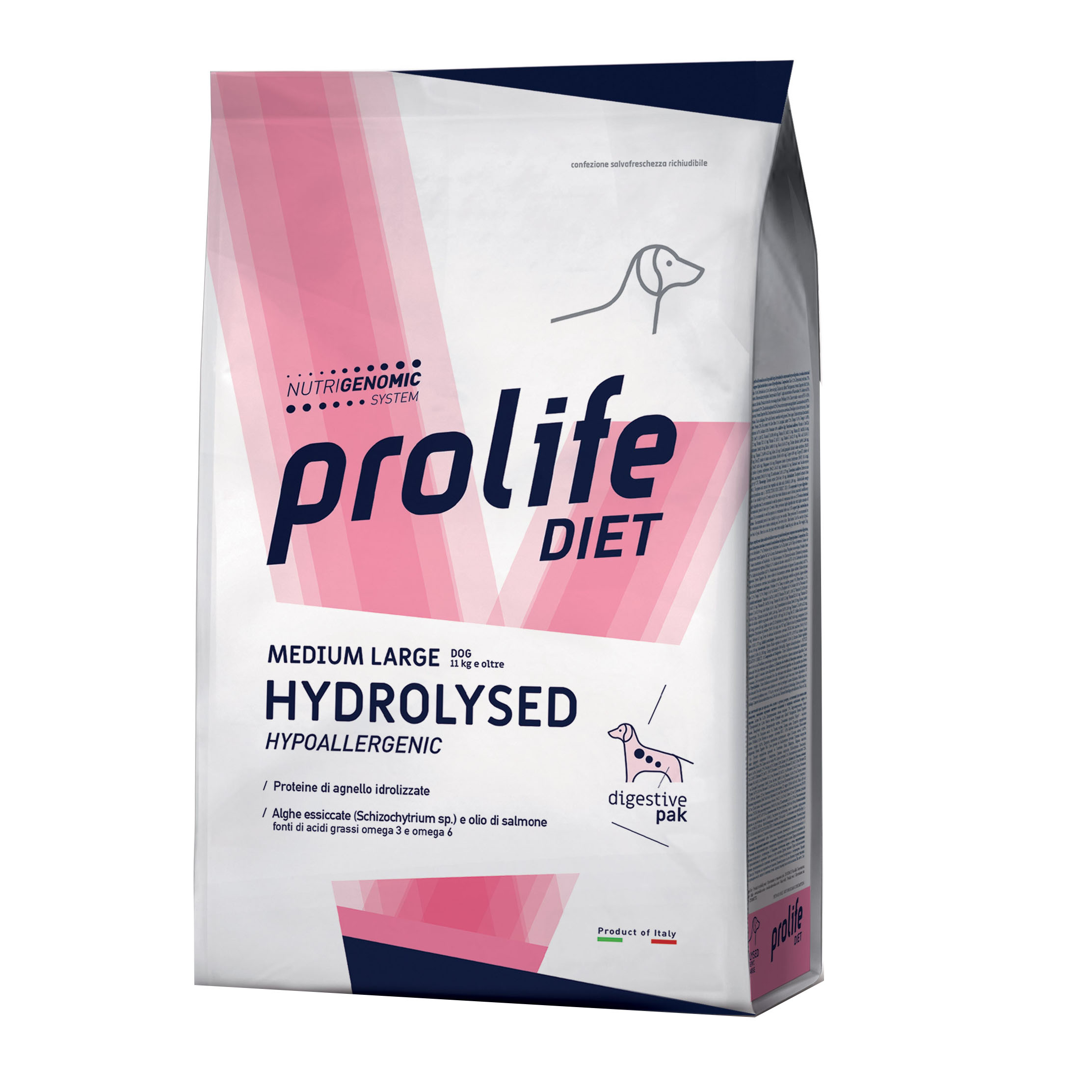 foto del prodotto prolife cane diet hydrolised medium amp large agnello 2 kg