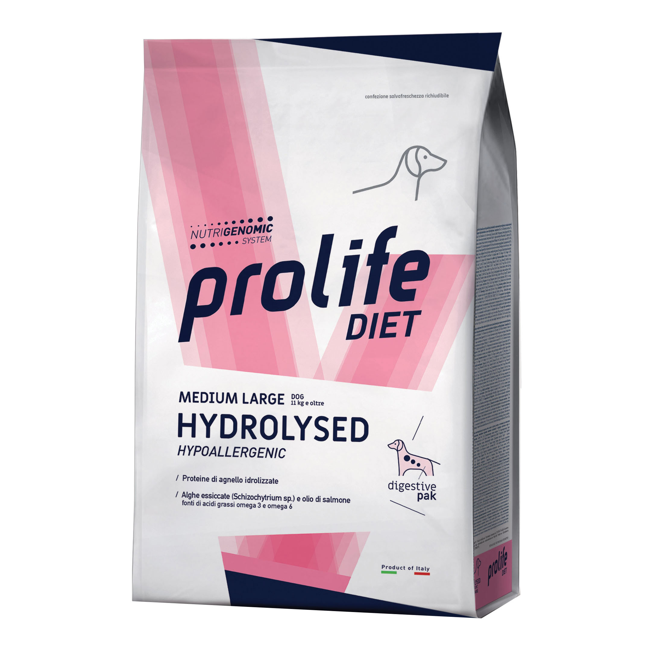 foto del prodotto prolife cane diet hydrolised medium amp large agnello 8 kg