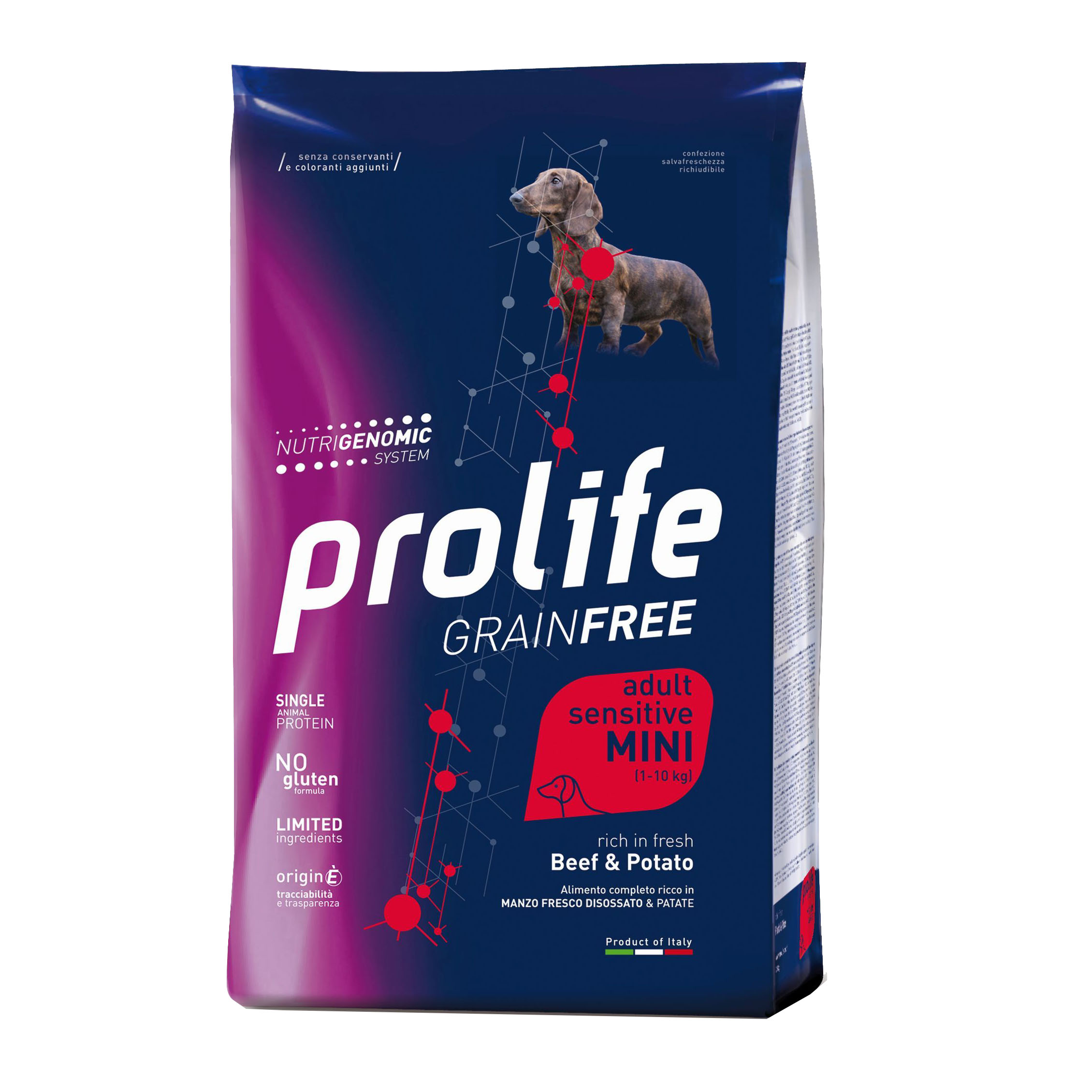 foto del prodotto prolife cane grain free sensitive adulto mini manzo amp patate 600 gr