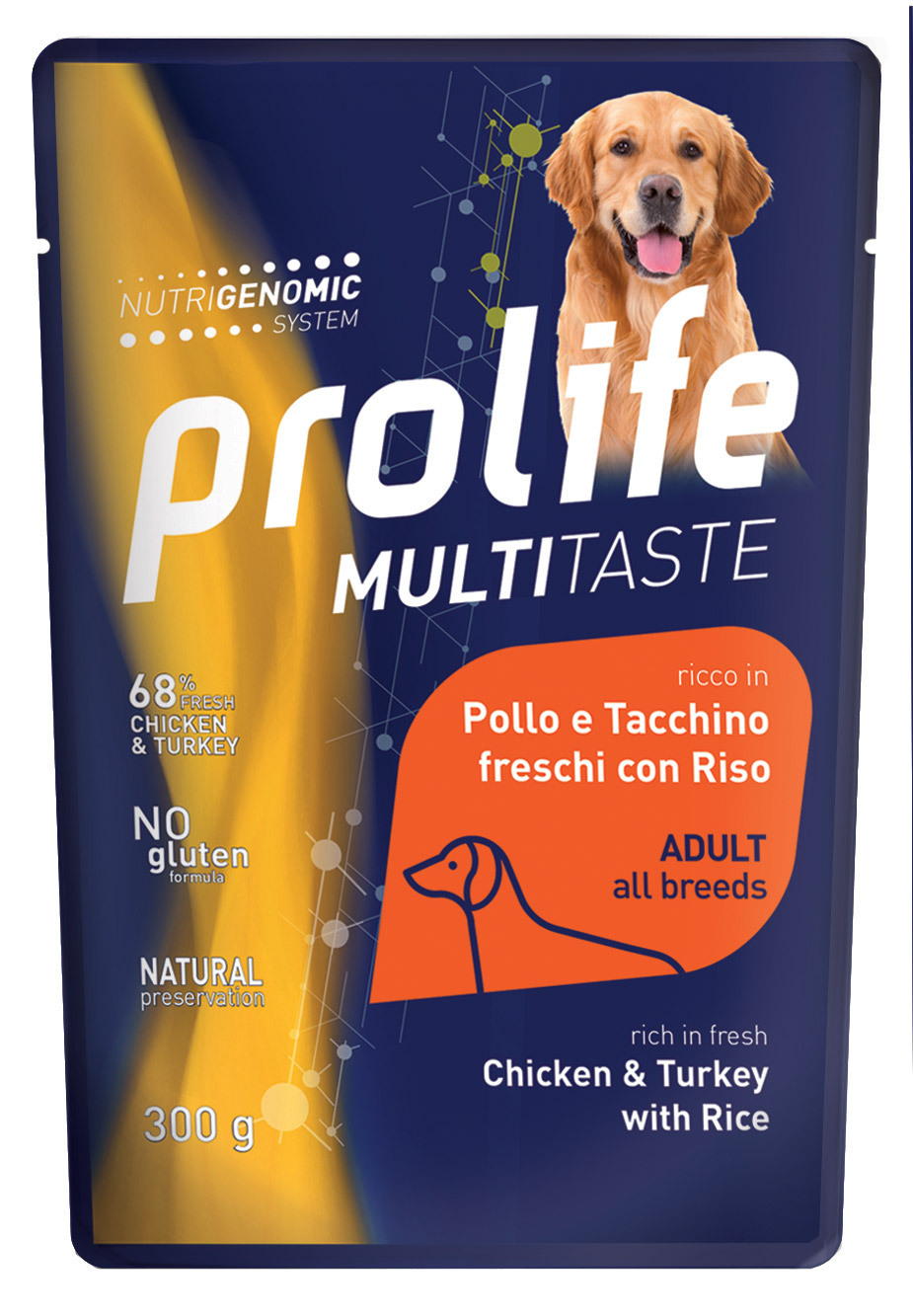foto del prodotto prolife cane multitaste adulto pollo, tacchino amp riso busta 300 gr