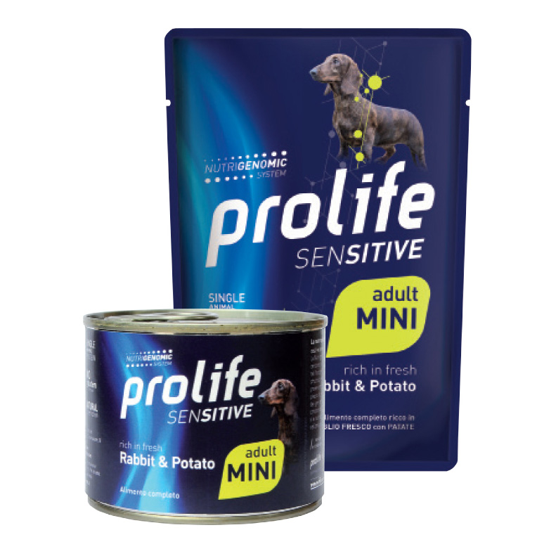 foto del prodotto prolife cane sensitive adulto mini coniglio amp patate busta 100 gr