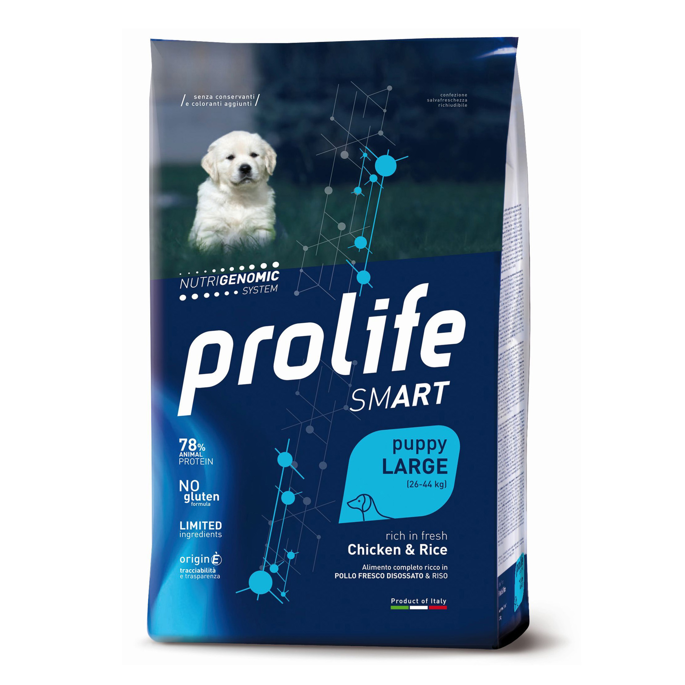 foto del prodotto prolife cane smart puppy large pollo amp riso 10 kg