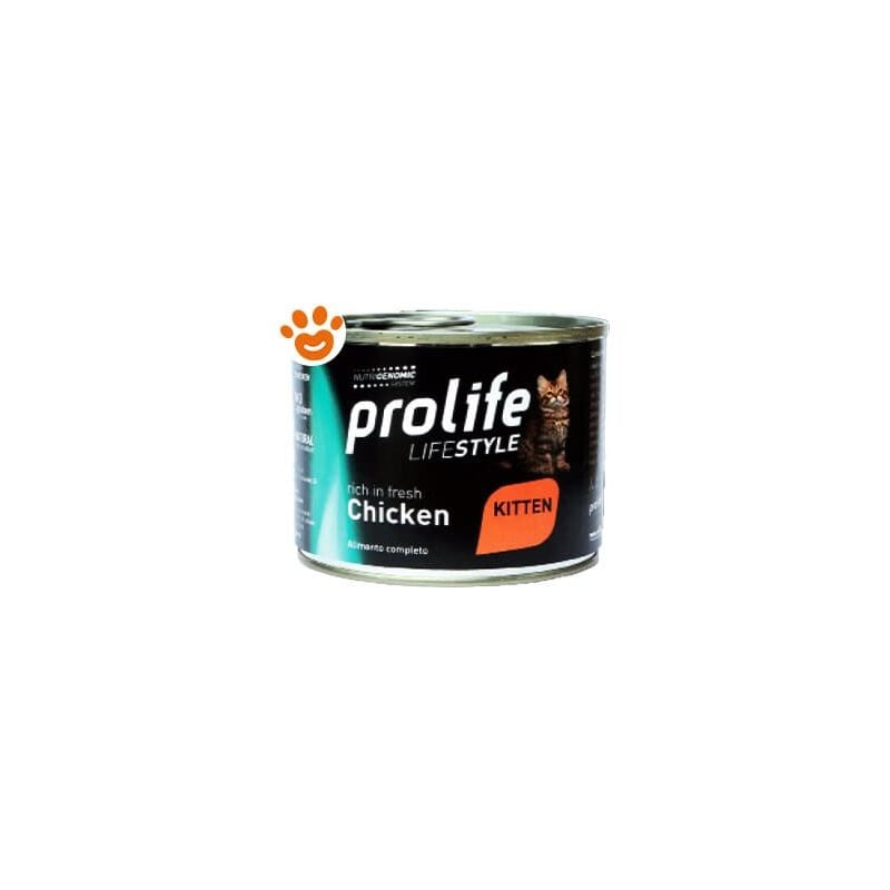 foto del prodotto prolife cat lifestyle kitten pollo cat lifestyle kitten pollo lattina da 200 gr