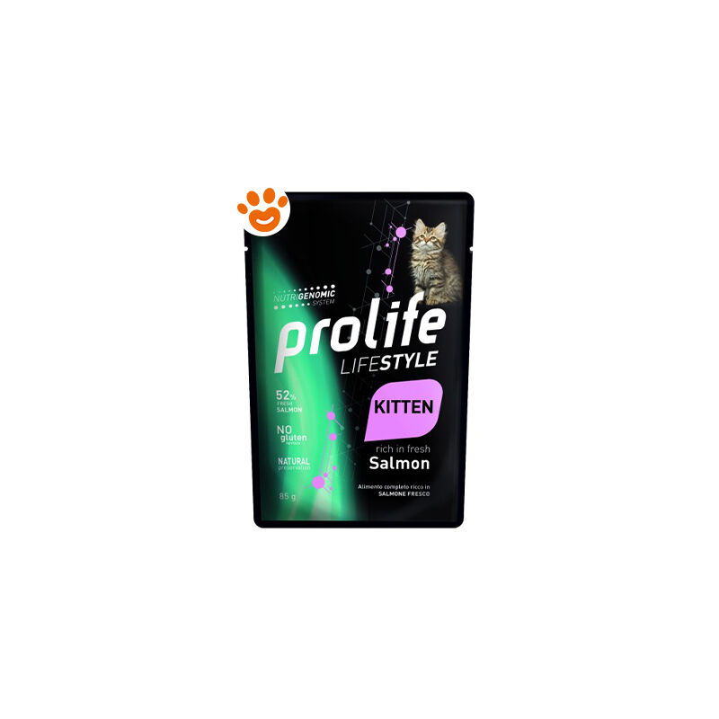 foto del prodotto prolife cat lifestyle kitten salmone cat lifestyle kitten salmone bustina da 85 gr
