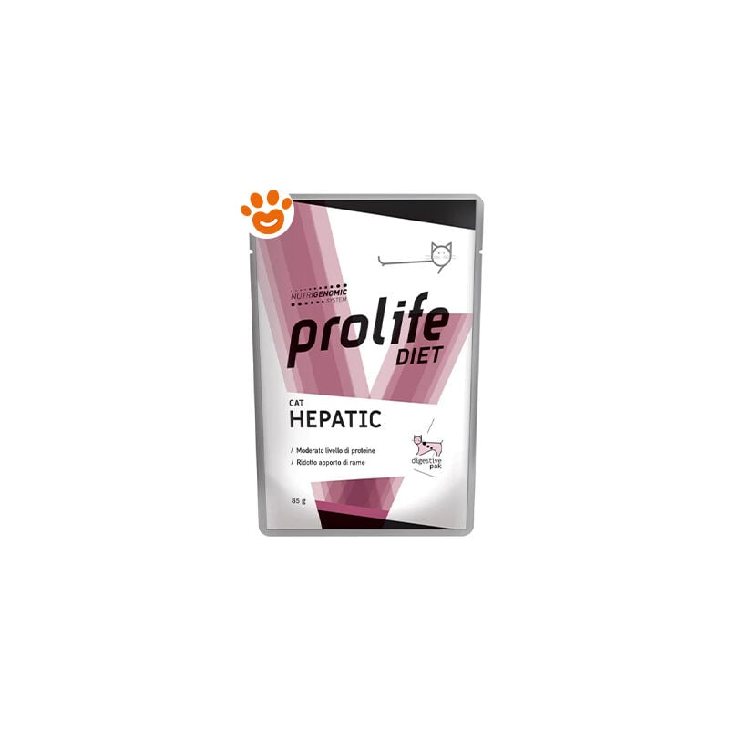 foto del prodotto prolife cat veterinary hepatic cat veterinary hepatic bustina da 85 gr