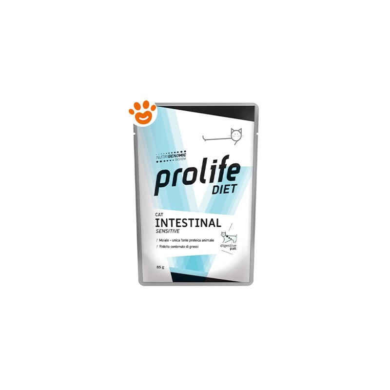 foto del prodotto prolife cat veterinary intestinal sensitive cat veterinary intestinal sensitive bustina da 85 gr