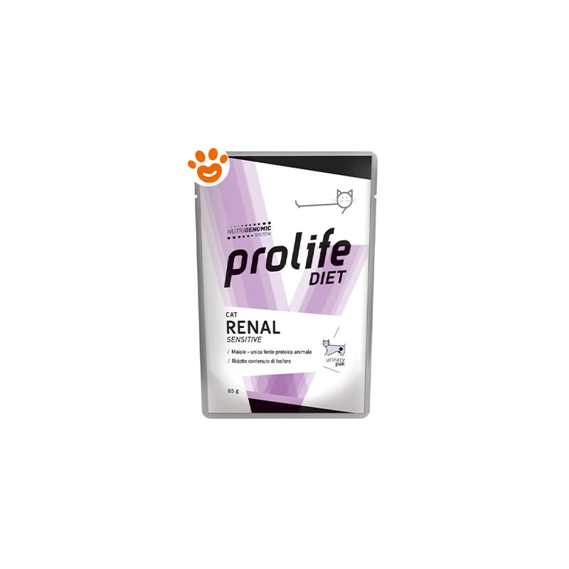 foto del prodotto prolife cat veterinary renal sensitive prolife cat veterinary renal sensitive bustina da 85 gr