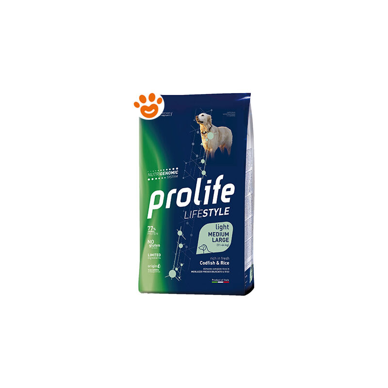 foto del prodotto prolife dog lifestyle light adult medium large merluzzo e riso dog lifestyle light adult medium large merluzzo e riso sacco da 2 kg