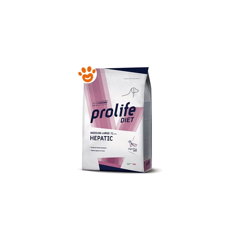 foto del prodotto prolife dog veterinary medium large hepatic dog veterinary medium large hepatic sacco da 2 kg